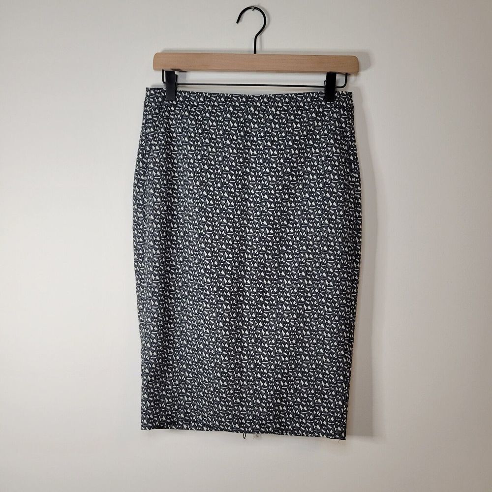 Massimo Dutti Women's Full Zip Straight Pencil Midi Pockets Formal Skirt Size 6